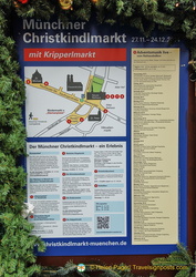 Map of Munich Christkindlmarkt and Krippelmarkt